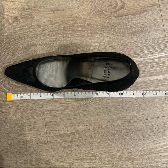 Stuart Weitzman Black Guipure Lace Shoes Size 9.5 - Picture 9 of 9